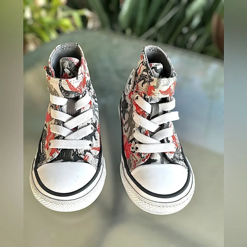 🦖🦕Converse Toddler Chuck Taylor All Star Dino Daze High-Top Sneakers Size 6